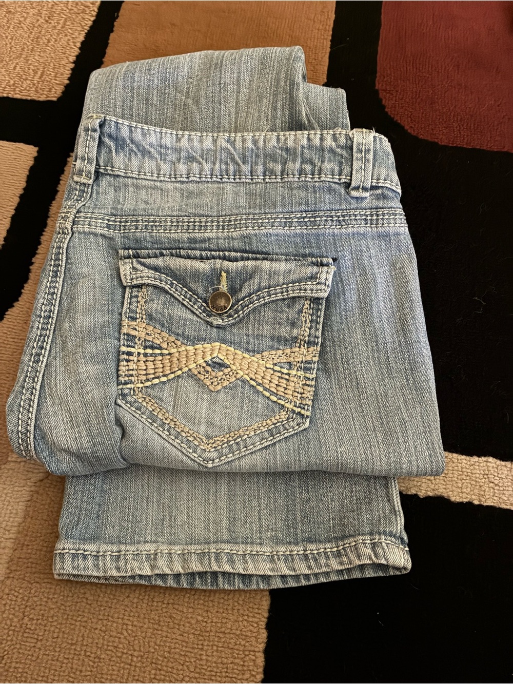 Mudd Light Blue Boot Cut Jeans with Embroidered Pocket